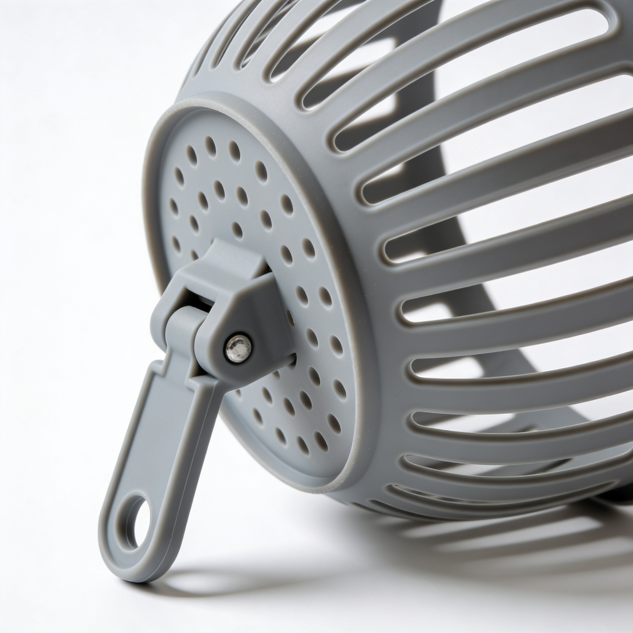 kitchengadget Kitchen Gizmo Snap N' Strain - Silicone Pasta Strainer Clip-On for Pots and Pans - Heat Resistant Colander for Vegetables and Noodles - Kitchen Gadgets for Cooking - Space-Saving Design - Gray