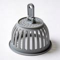 kitchengadget Kitchen Gizmo Snap N' Strain - Silicone Pasta Strainer Clip-On for Pots and Pans - Heat Resistant Colander for Vegetables and Noodles - Kitchen Gadgets for Cooking - Space-Saving Design - Gray